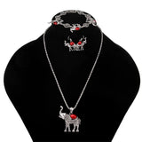 Shineland Elephant Pendant Jewelry Set For Women