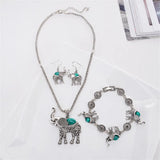 Shineland Elephant Pendant Jewelry Set For Women