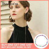 Shineland Long Tassel Drop Dangle Earrings Women Jewelry Gift