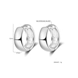 Shineland Punk Small Circles Huggie Hoop Earrings 925 Sterling Silver