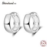 Shineland Punk Small Circles Huggie Hoop Earrings 925 Sterling Silver