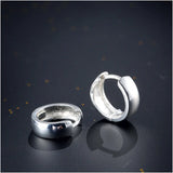 Shineland Punk Small Circles Huggie Hoop Earrings 925 Sterling Silver