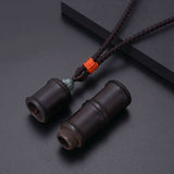 Shineland Wood Pendant Necklace for Women Men Collares Vintage Jewelry