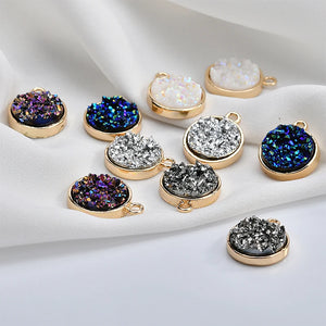 Alloy Round Shape Charms DIY Jewelry Dangle Earrings/Necklace Pendants