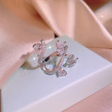 S925 Heart Star Drop Water CZ Finger Rings Wedding Engagement Jewelry