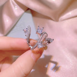 S925 Heart Star Drop Water CZ Finger Rings Wedding Engagement Jewelry