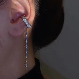 Long Tassel Zircon Ear Cuff No Piercing Earrings
