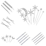 Crystal Zirconia Pearl Hair Clip Barrette Set