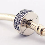Elegant Clip Charms 925 Sterling Silver Crystal Jewelry