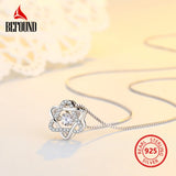 Hexagram Zircon Necklace Silver 925 Star Pendants Fine Jewelry