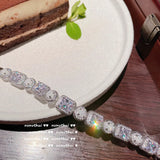 Geometric Gem Bracelet 18K Plating Moonlight Zircon Wings
