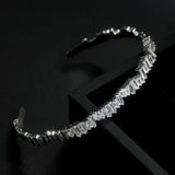 Baguette Crystal C Shape Cuff Bracelet Bangle
