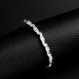 Baguette Crystal C Shape Cuff Bracelet Bangle