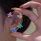 Leaf Plated Ear Cuff Earrings Non Piercing For Women Girl