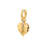 925 Silver Shining Leaf Pendant for Bracelets & Necklaces