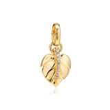 925 Silver Shining Leaf Pendant for Bracelets & Necklaces