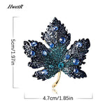 Maple Leaf Brooches 3-color Rhinestone Beauty Plants Pin