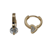 S925 Sterling Silver Earrings Single Zirconium Diamond Versatile Everyday