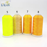 Shiny Silk Nylon Thread 3Strands 0.2mm 1800M DIY Jewelry Tassel Orange/Yellow