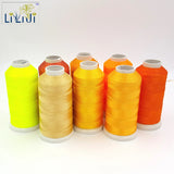 Shiny Silk Nylon Thread 3Strands 0.2mm 1800M DIY Jewelry Tassel Orange/Yellow