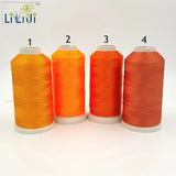Shiny Silk Nylon Thread 3Strands 0.2mm 1800M DIY Jewelry Tassel Orange/Yellow