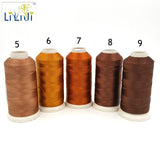 Shining Silk Nylon Thread 3Strands 0.2mm 1800M DIY Jewelry Tassel Brown/Black