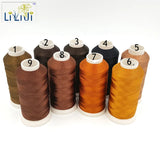 Shining Silk Nylon Thread 3Strands 0.2mm 1800M DIY Jewelry Tassel Brown/Black
