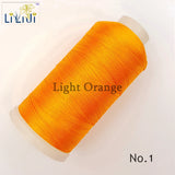 Shiny Silk Nylon Thread 3Strands 0.2mm 1800M DIY Jewelry Tassel Orange/Yellow