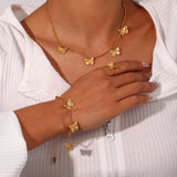 Stainless Steel Butterfly Pendant Necklace