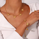 Stainless Steel Butterfly Pendant Necklace