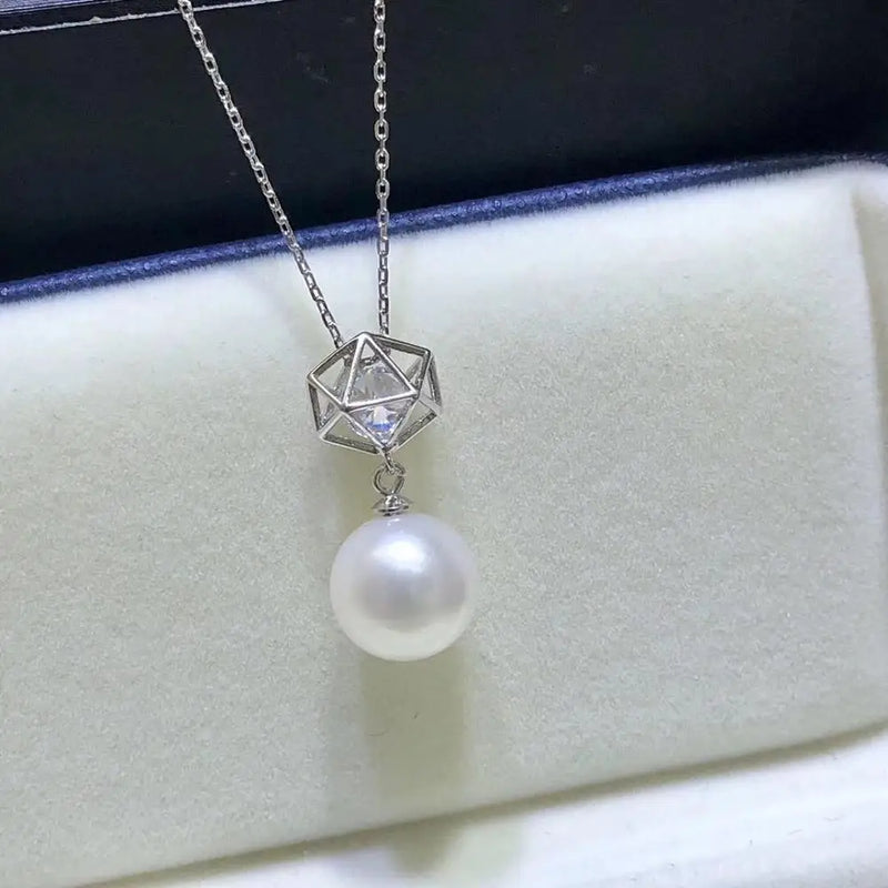 925 Silver Pearl Necklace Chain with Pendant Mountings