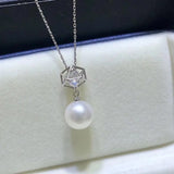 925 Silver Pearl Necklace Chain with Pendant Mountings
