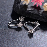 Star Stud Earrings 925 Sterling Silver Sweet Ear Jewelry for Women Party