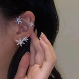 Zircon Butterfly Ear Cuff Earrings for Women Girls - Non Piercing Ear Clip