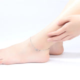 925 Silver CZ Star Anklet - Princess Chirstmas Gift