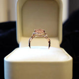 Diamond Crystal Silver Women's Ring - Wedding Anniversary Jewelry