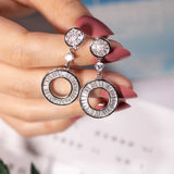 925 Silver Sapphire Drop Earrings for Women