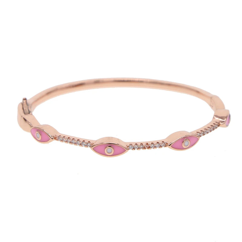 AAA+ Cubic Zirconia Evil Eye Bracelet&Bangle Wedding Jewelry
