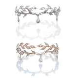 Shinning Chain Rhinestones Clip Water Drop Pendant Wedding Headpiece