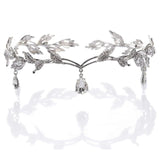 Shinning Chain Rhinestones Clip Water Drop Pendant Wedding Headpiece