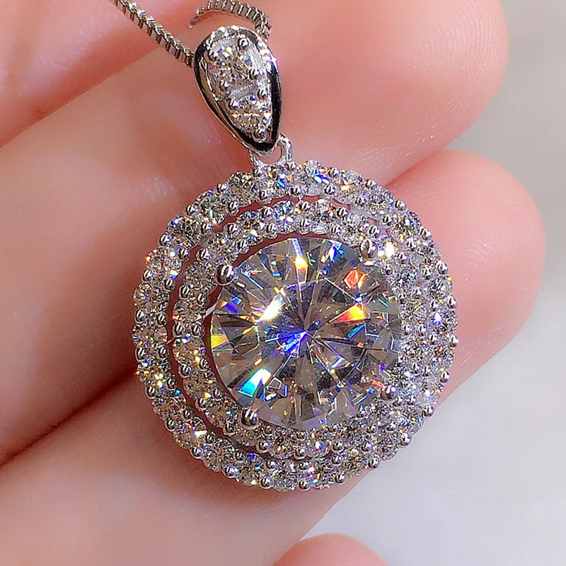 Shinning Chocker Necklace Zircon Wedding Pendants Neckla