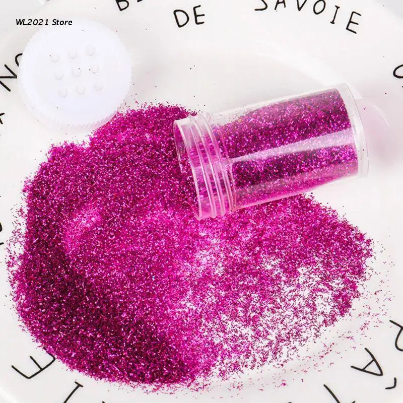 Neon Pink Nail Glitter Pearl Rub for Nails - Mermaid Pearl Mirror Powder