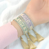 Shinning Woven Friendship Bracelets Adjustable Rope Bangle