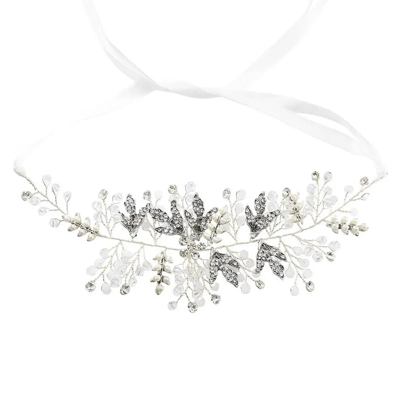 Crystal Bridal Wedding Head Piece Pearl Headbands
