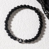 A-Z Charm Beaded Bracelet Men/Women Jewelry Boho Acrylic Bracelets