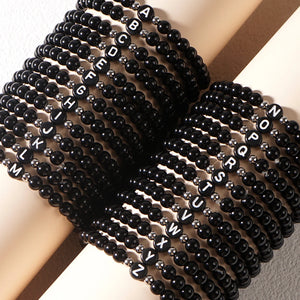 A-Z Charm Beaded Bracelet Men/Women Jewelry Boho Acrylic Bracelets