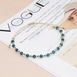Natural Faceted Beaded Bracelet for Women Adjustable String Dainty Beads