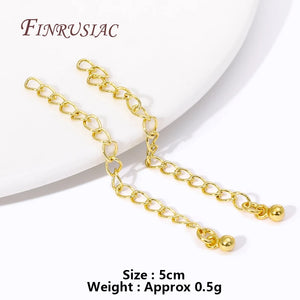 18K Plated Metal Extension Chain for DIY Jewelry Making
