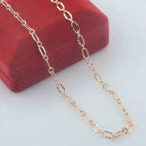 4mm Rose Girls Smart Link Oval Chains Necklace Jewelry