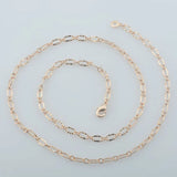 4mm Rose Girls Smart Link Oval Chains Necklace Jewelry